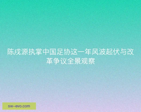 陈戌源执掌中国足协这一年风波起伏与改革争议全景观察 陈戌源执掌中国足协这一年风波起伏与改革争议全景观察